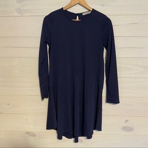 ASOS long sleeve navy blue dress with swing bottoms sz 4